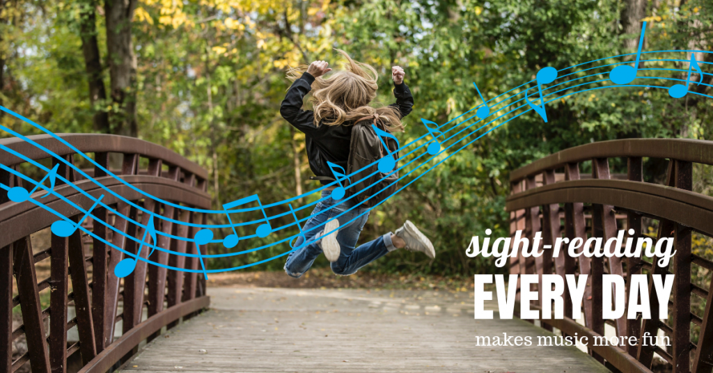 girl-happy-sight-reading-trumpet-lessons-online