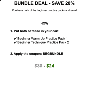 Trumpet Beginner Practice Bundle, Warm Up and Technique